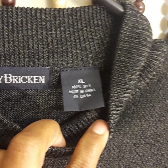 Cardigan Femme Barry Bricken – 100% Soie – Gris – Taille M – Boutonné